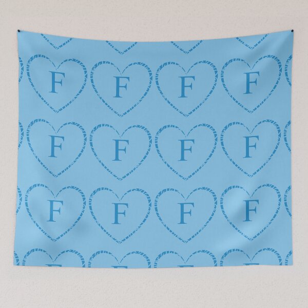 Item preview, Cute Blue Heart & Monogram Letter "F" Charm designed and sold by WD-Artist.