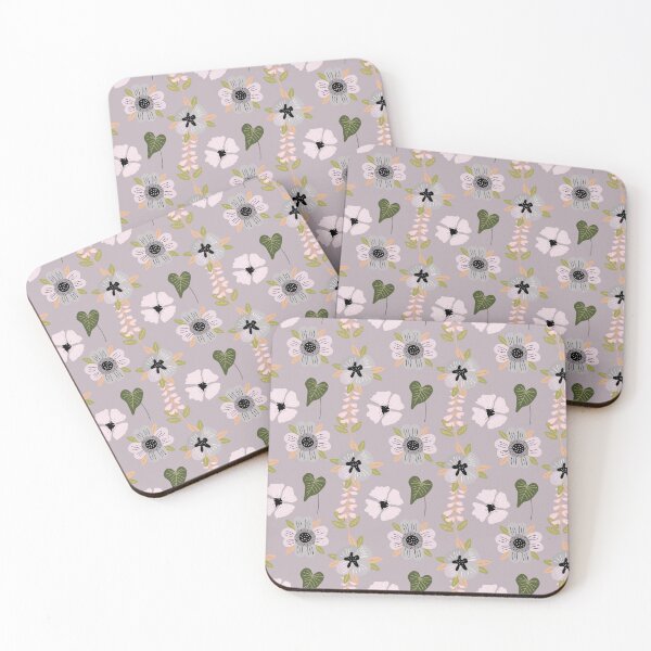 Item preview, Liliac floral pattern - white flowers, lake leaves and pink wildflowers - girly fairycore aesthetic designed and sold by Fantasy Cache.