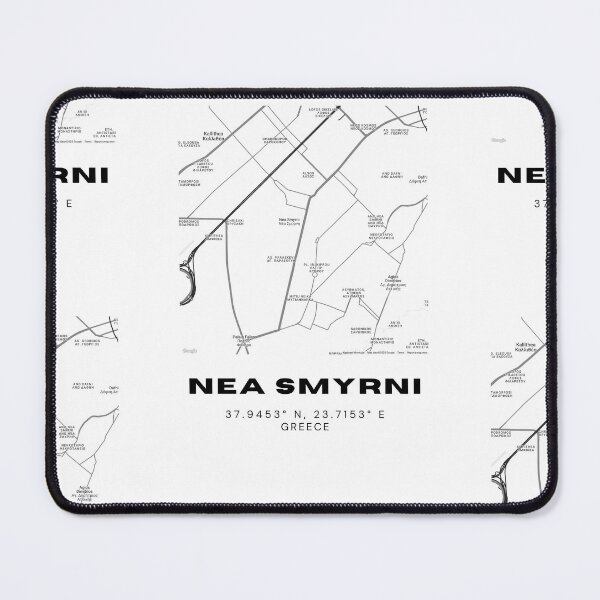Item preview, Minimalist Black & White Nea Smyrni, Greece City Map designed and sold by RM-Journey.