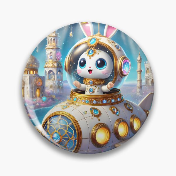 Item preview, A cute cyborg rabbit aboard a futuristic Nautilus 003L1P224TH7 designed and sold by OsirizyahDesign.