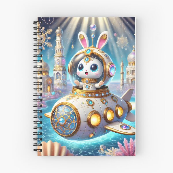 Item preview, A cute cyborg rabbit aboard a futuristic Nautilus 003L1P224TH7 designed and sold by OsirizyahDesign.
