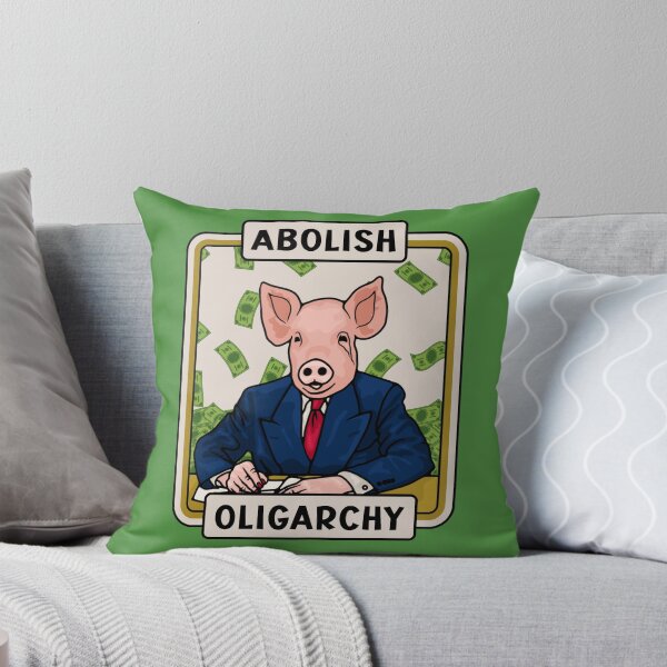 Item preview, Abolish Oligarchy Pig designed and sold by Unhinged Heather.