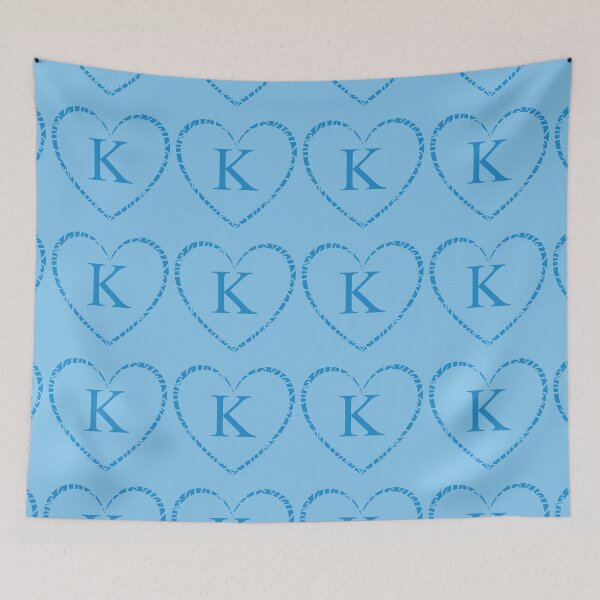 Item preview, Cute Blue Heart & Monogram Letter "K" Charm designed and sold by WD-Artist.