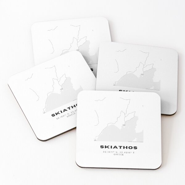 Item preview, Minimalist Black & White Skiathos, Greece City Map designed and sold by RM-Journey.