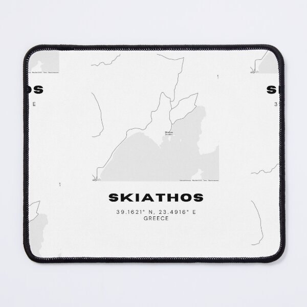 Item preview, Minimalist Black & White Skiathos, Greece City Map designed and sold by RM-Journey.