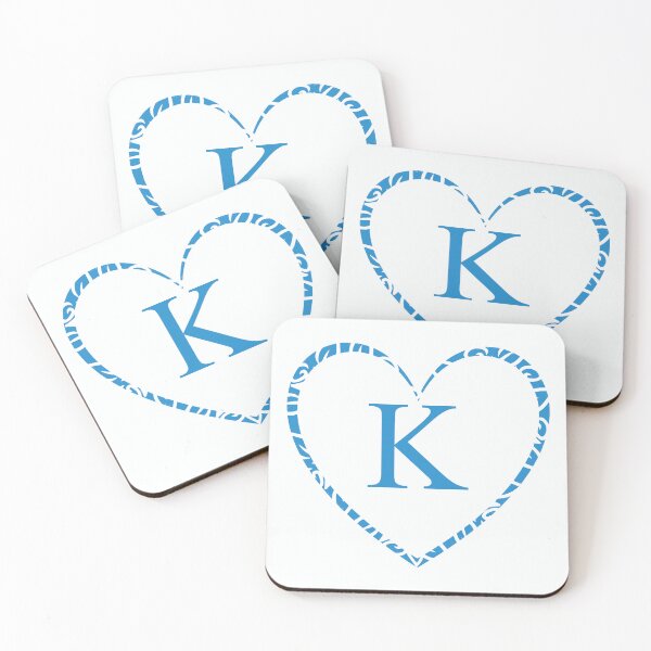 Item preview, Cute Blue Heart & Monogram Letter "K" Charm designed and sold by WD-Artist.