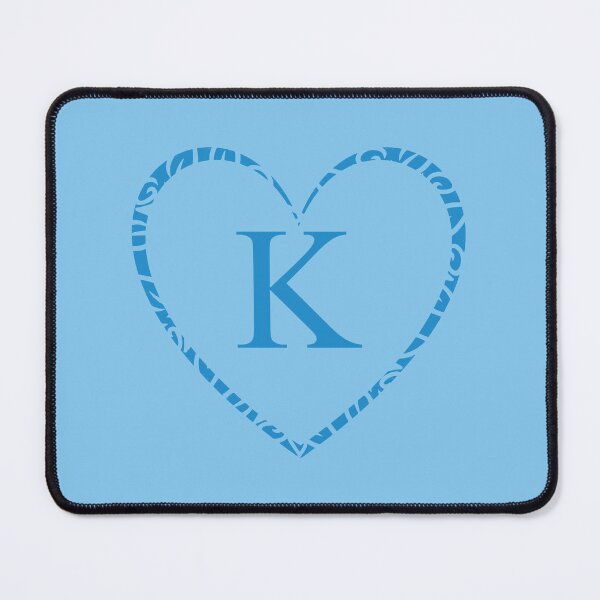 Item preview, Cute Blue Heart & Monogram Letter "K" Charm designed and sold by WD-Artist.