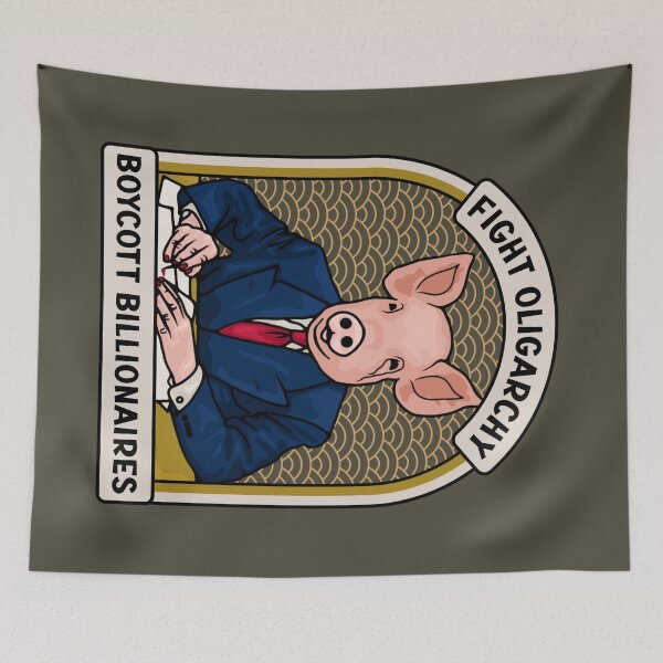 Item preview, Fight Oligarchy - Boycott Billionaires designed and sold by Unhinged Heather.