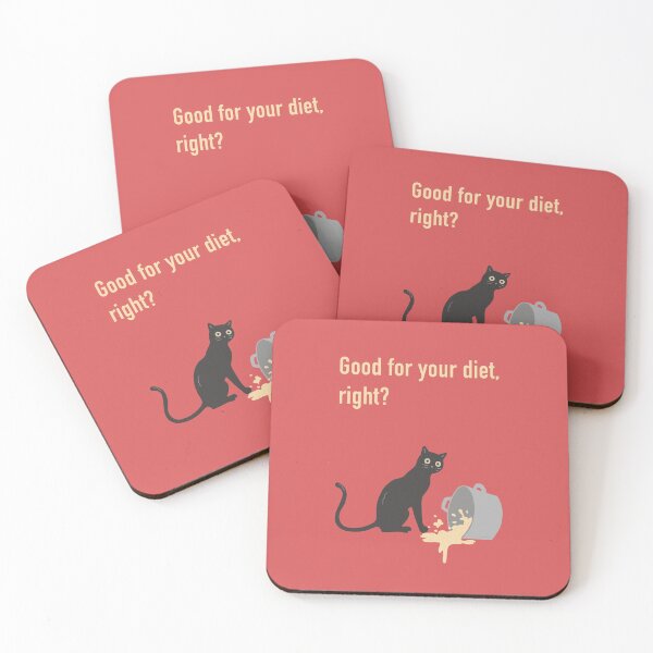 Item preview, Funny Mischievous Cat Art : Good for your diet, right?  Red version designed and sold by TheGrandLordCat.