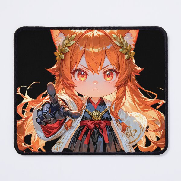 Item preview, Fiery Fox Chibi Girl in Kimono Art designed and sold by LunattaStore.