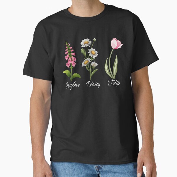 Aperçu de l'œuvre Digitale Daisy Tulipe Subtil Anti Trump, FDT Foxtrot Delta Tango Aquarelle Floral Femme Anti Trump créée et vendue par CuzItsFunny.