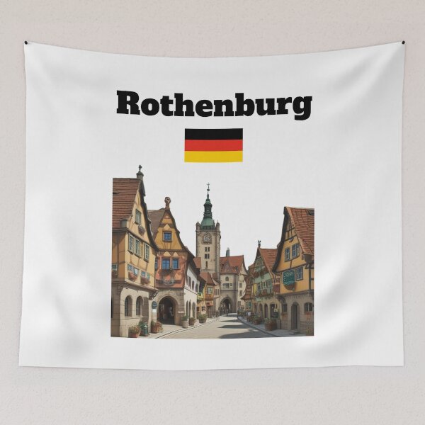 Item preview, Rothenburg souvenir medieval town Bavaria trip Germany flag  designed and sold by Artstastic.