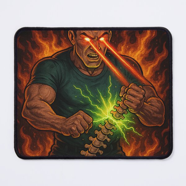 Item preview, Certified Spine Realigner – Laser-Eyed Chiropractor Chaos Art designed and sold by hitechmom.