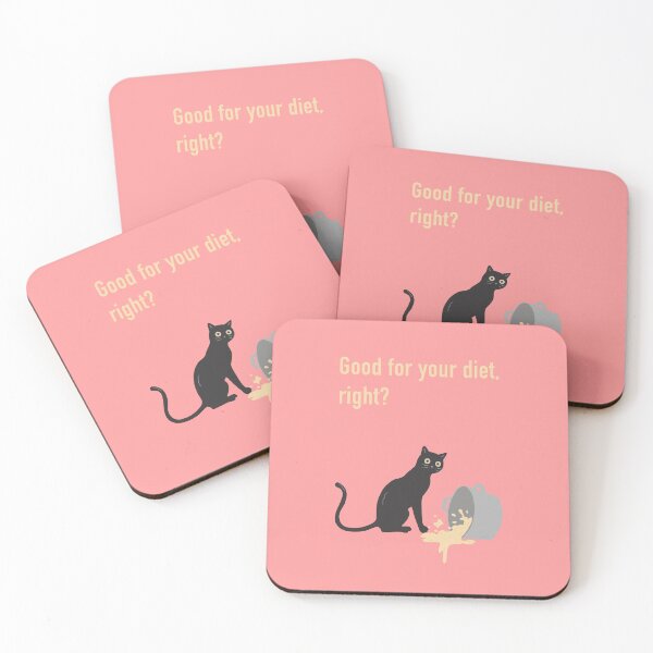 Item preview, Funny Mischievous Cat Art : Good for your diet, right?  Pink version designed and sold by TheGrandLordCat.
