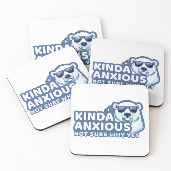 Item preview, Kinda Anxious Not Sure Why Yet Polar Bear designed and sold by MeowMint Studio.