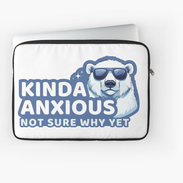 Item preview, Kinda Anxious Not Sure Why Yet Polar Bear designed and sold by MeowMint Studio.