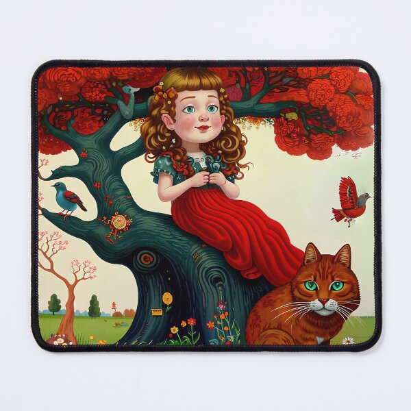 Item preview, Beautiful girl with a cat. designed and sold by Natalia-Vlad.