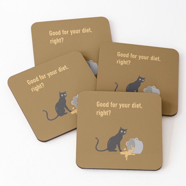 Item preview, Funny Mischievous Cat Art : Good for your diet, right?  Brown version designed and sold by TheGrandLordCat.