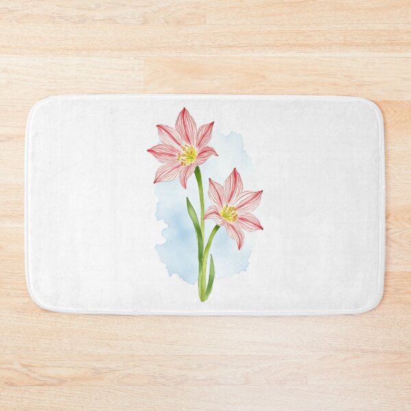 Item preview, Pink Amaryllis Flower Watercolor designed and sold by Magnolia Valley Art.