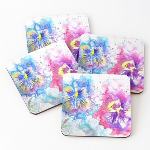 Item preview, Red, Purple and Blue Pansy Watercolor designed and sold by Sarah  Rajkotwala.