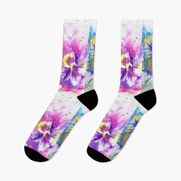Item preview, Red, Purple and Blue Pansy Watercolor designed and sold by Sarah  Rajkotwala.