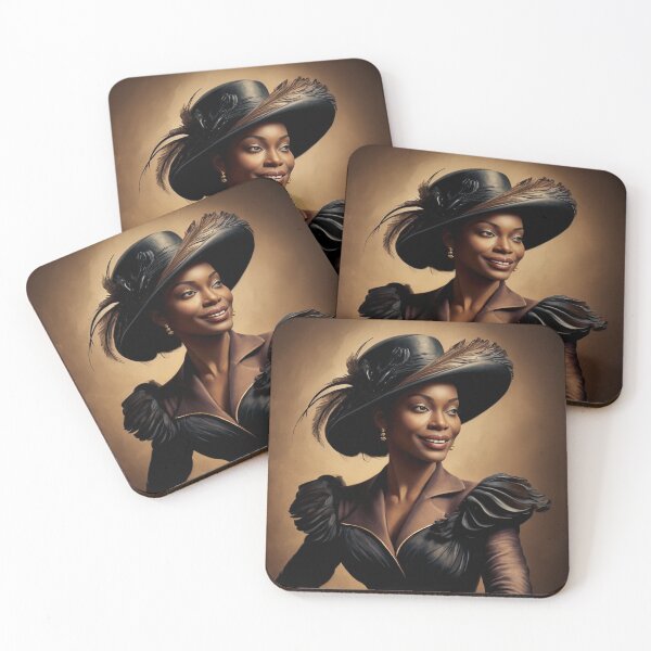 Item preview, Elegant Vintage Lady in Feathered Hat - Timeless Portrait Art designed and sold by DesignzByJai.