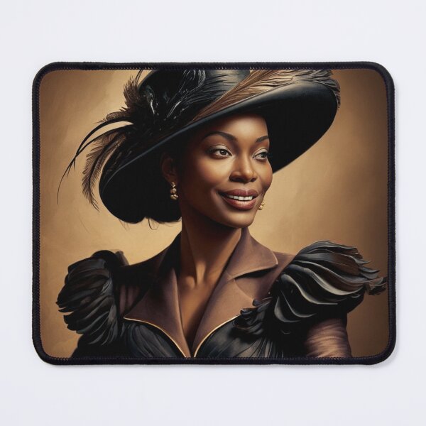Item preview, Elegant Vintage Lady in Feathered Hat - Timeless Portrait Art designed and sold by DesignzByJai.