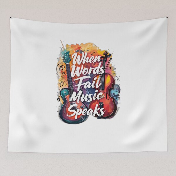 Item preview, Music Illustration: Unique Design for Art Lovers Music Speaks designed and sold by AliKwStore.