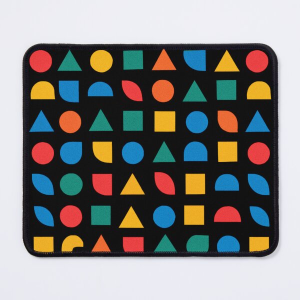 Item preview, Bold colorful shapes with black background, contemporary, fun designed and sold by karinasalwaszka.