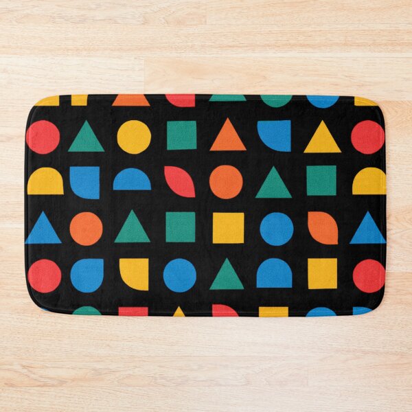 Item preview, Bold colorful shapes with black background, contemporary, fun designed and sold by karinasalwaszka.