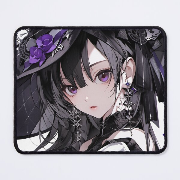 Item preview, Gothic Violet Fantasy Anime Girl designed and sold by bubblegoth.