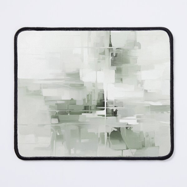 Item preview, Neutral Abstract Art Print, Modern Art, Sage Green and White Brushstrokes Art by Synplus designed and sold by synplus.