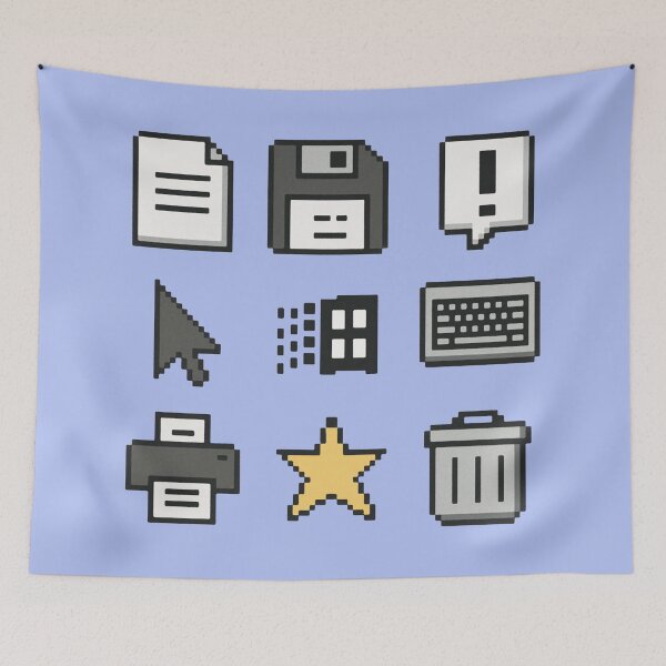 Item preview, Pixelated Throwback 8-bit Desktop Icons designed and sold by zzz888.