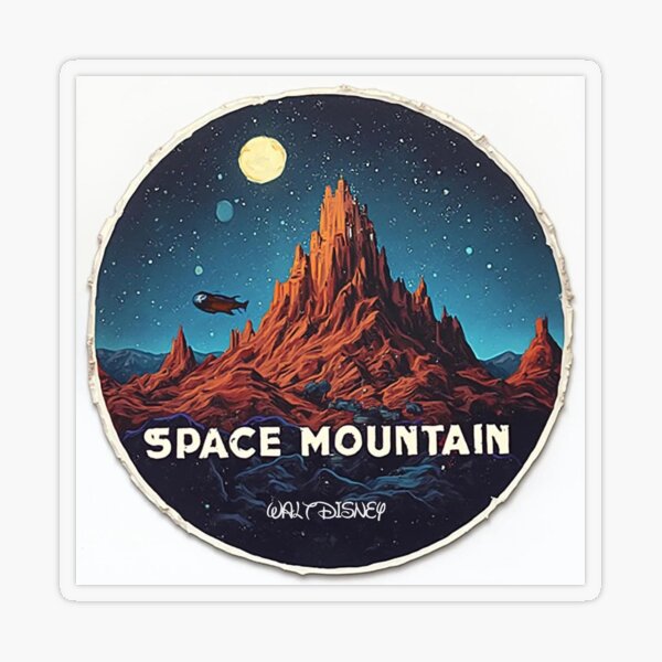 Item preview, Space Mountain Desert Planet Art designed and sold by Retro Kingdom Boutique.