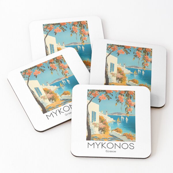 Artikelvorschau, Eine Vintage Illustration von Mykonos - Griechenland entworfen und verkauft von GoodOldVintage.