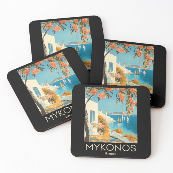 Artikelvorschau, Eine Vintage Illustration von Mykonos - Griechenland entworfen und verkauft von GoodOldVintage.