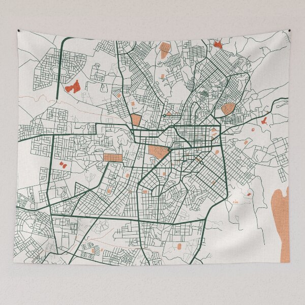 Item preview, Asmara City Map of Eritrea - Bohemian designed and sold by deMAP.