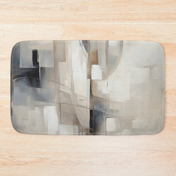 Item preview, Neutral Abstract Art Print, Modern Art, Grey, Beige and White Brushstrokes Art by Synplus designed and sold by synplus.