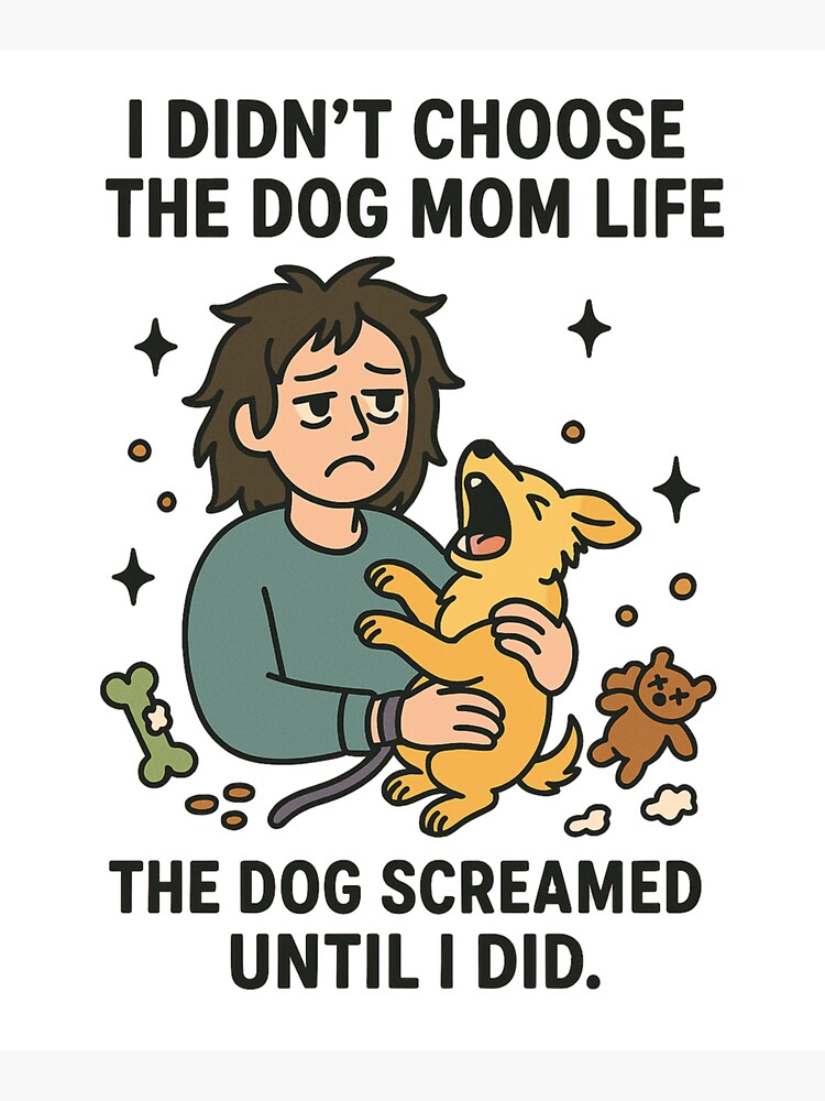 Thumbnail 5 of 5, Tote Bag, I Didn’t Choose the Dog Mom Life – Funny Dog Lover Design designed and sold by feralandstellar.