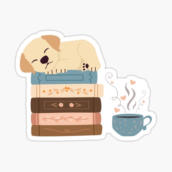 Aperçu de l'œuvre Chiens et livres créée et vendue par AJandME.