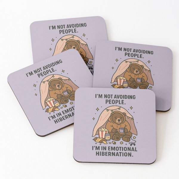 Item preview, Emotional Hibernation Bear – Funny Introvert Mental Health Design designed and sold by Feral & Stellar.