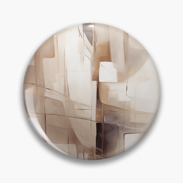 Item preview, Neutral Abstract Art Print, Modern Art, Brown, Beige and White Brushstrokes Art by Synplus designed and sold by synplus.