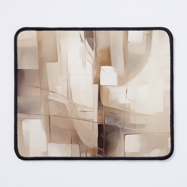 Item preview, Neutral Abstract Art Print, Modern Art, Brown, Beige and White Brushstrokes Art by Synplus designed and sold by synplus.