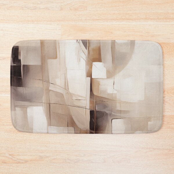 Item preview, Neutral Abstract Art Print, Modern Art, Brown, Beige and White Brushstrokes Art by Synplus designed and sold by synplus.