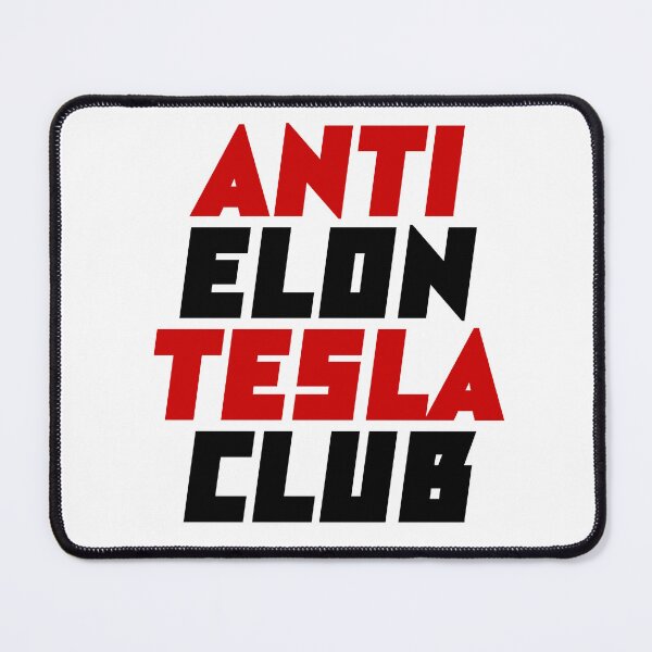 Item preview, anti elon tesla club, tesla font style designed and sold by BrightNook.