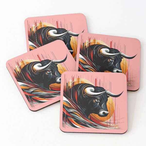 Item preview, COLORFUL BULL'S HEAD (#F7A4A0) designed and sold by Marlon Oseguera.