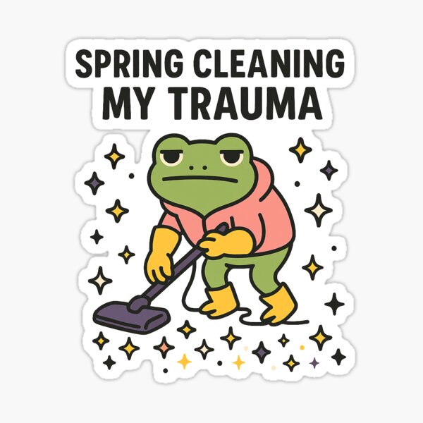 Item preview, Spring Cleaning My Trauma Frog designed and sold by Feral & Stellar.