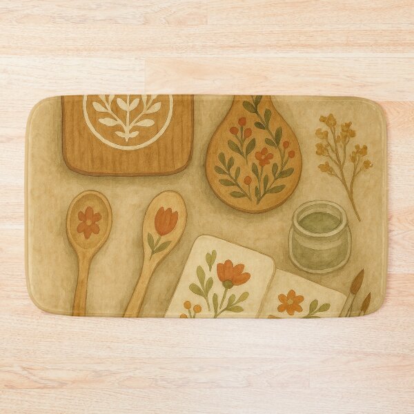 Item preview, Hand Painted Folk Art Kitchen Tools designed and sold by Lacritsa .