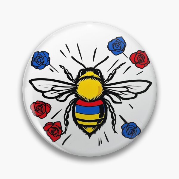 Item preview, Honey Bee - Roses Red & Bue designed and sold by FlipStitch Tees.