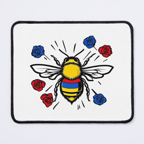 Item preview, Honey Bee - Roses Red & Bue designed and sold by FlipStitch Tees.